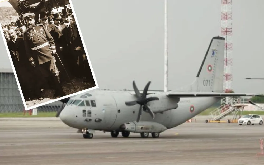 "Спартан"-ът с тленните останки на българския цар Фердинад I кацна на летище София - СНИМКИ - ВИДЕО