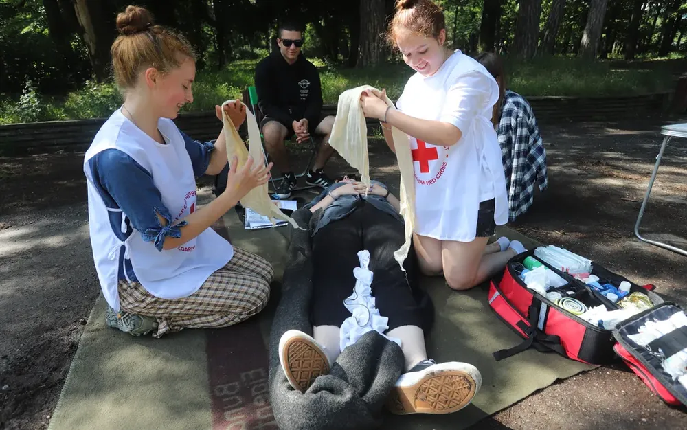 БЧК с демонстрация за оказване на помощ при наводнения