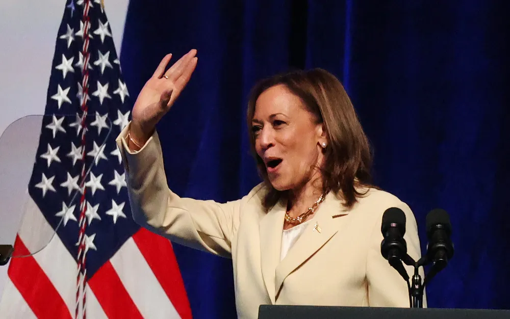 Харис разкритикува „отвратителното“ изгаряне на американското знаме по време на протест срещу Нетаняху