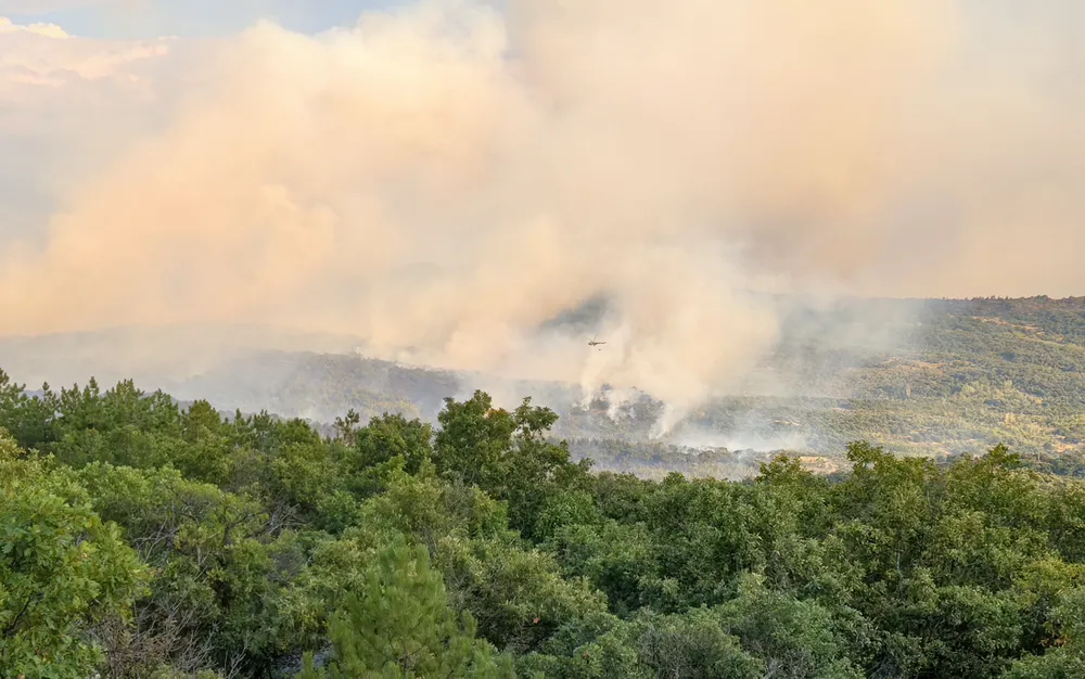Локализирани са два фронта на пожара в Славянка на българо-гръцката граница