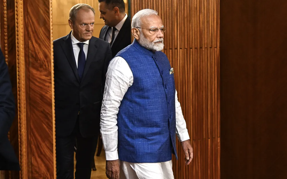 Индийският премиер Моди пристигна в Киев за разговори със Зеленски