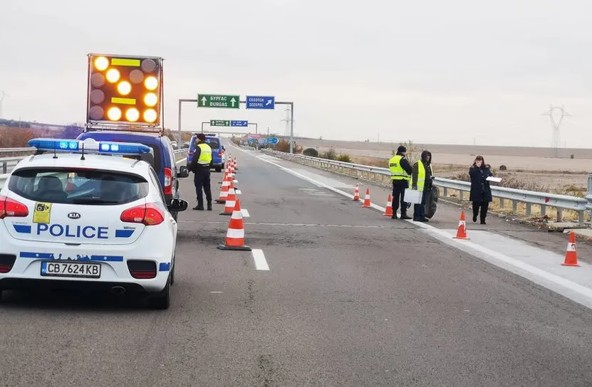 Ограничение на движението на АМ „Тракия“ към София при Ихтиман