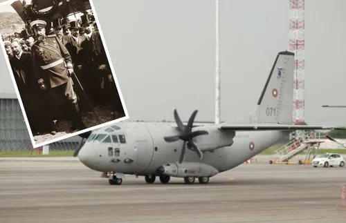 "Спартан"-ът с тленните останки на българския цар Фердинад I кацна на летище София - СНИМКИ - ВИДЕО