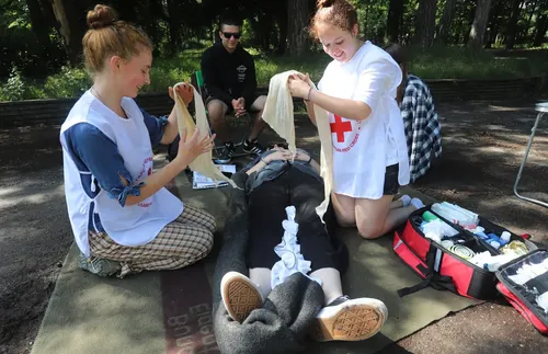 БЧК с демонстрация за оказване на помощ при наводнения