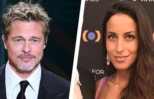 Рядко появяване на Брад Пит с приятелката му Инес де Рамон на Гран При на Великобритания