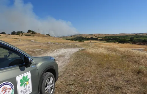 Огънят в Ямболско е в опасна близост до границата - СНИМКИ - ВИДЕО
