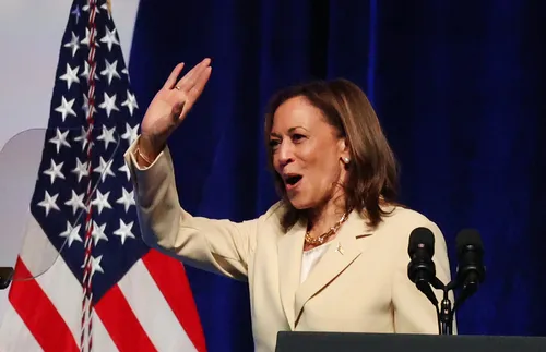 Харис разкритикува „отвратителното“ изгаряне на американското знаме по време на протест срещу Нетаняху