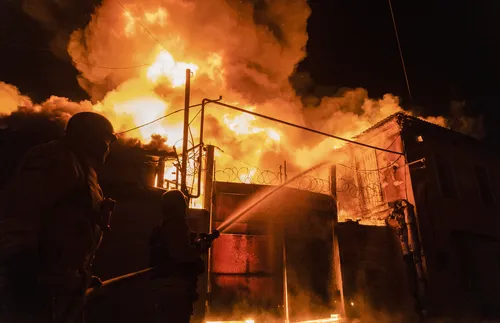 Украински дрон предизвика пожар в руски склад за гориво