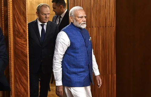 Индийският премиер Моди пристигна в Киев за разговори със Зеленски